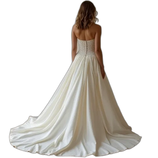 dress, photorealistic, monochrome, strapless transparent PNG cut-out