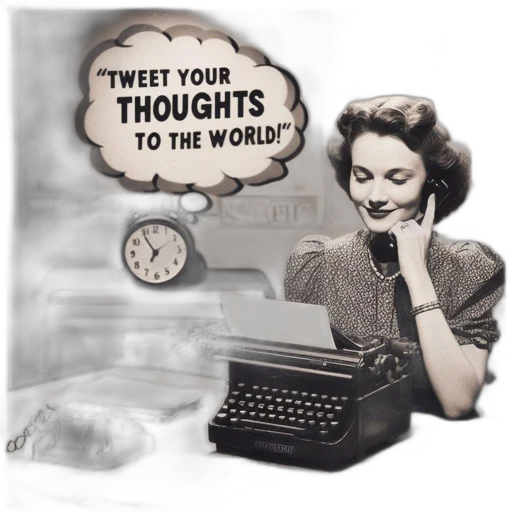 1940s-style, woman, works, desk transparent PNG cut-out