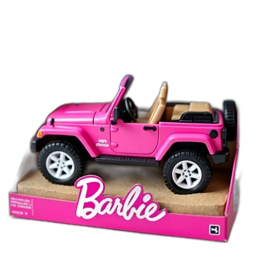 car, pink, barbie, jeep transparent PNG cut-out