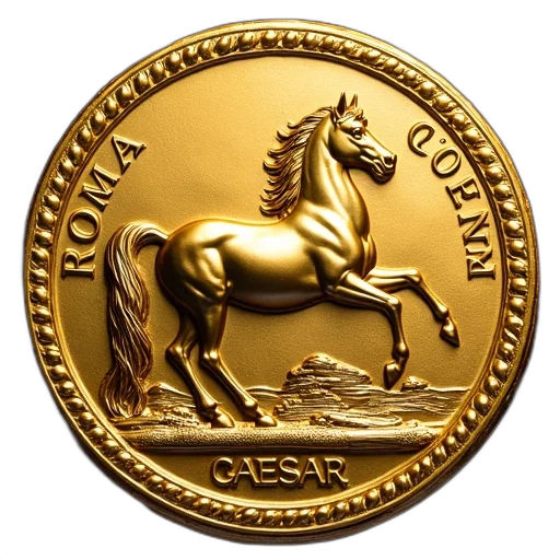 jewelry, gold, coin, detailed transparent PNG cut-out