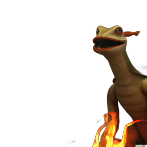 dragon, creature, animal, staff transparent PNG cut-out