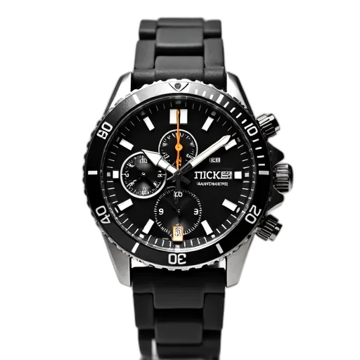 black, silver, wristwatch, strap transparent PNG cut-out