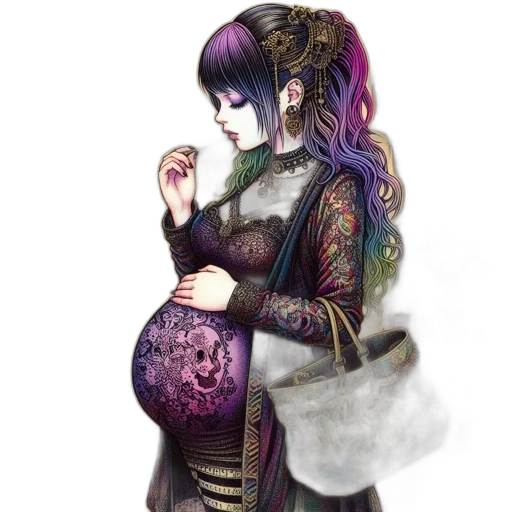 dress, fantasy art, concept art, watercolor transparent PNG cut-out