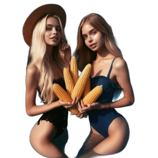 hat, hair, food, photorealistic transparent PNG cut-out