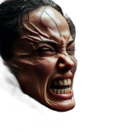 face, mask, creature, staff transparent PNG cut-out