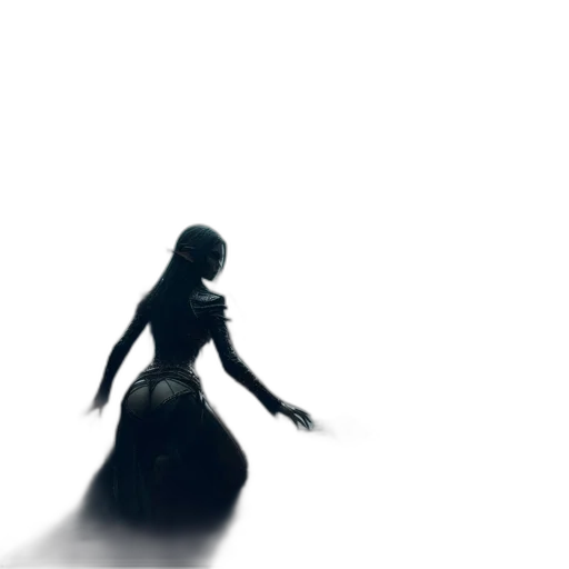dress, creature, mask, hair transparent PNG cut-out