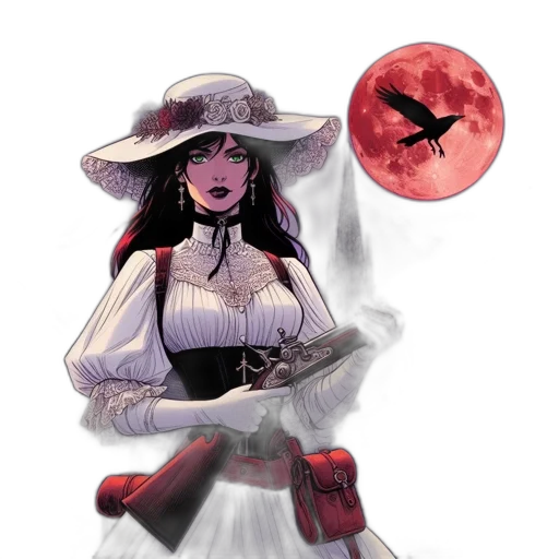 staff, hat, weapon, dress transparent PNG cut-out