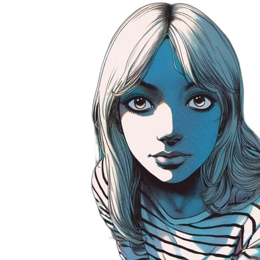 face, mask, comic book art, anime transparent PNG cut-out