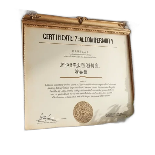 certificate, conformity transparent PNG cut-out