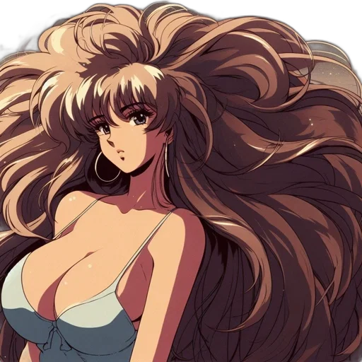 hair, anime, cartoon, pixel art transparent PNG cut-out