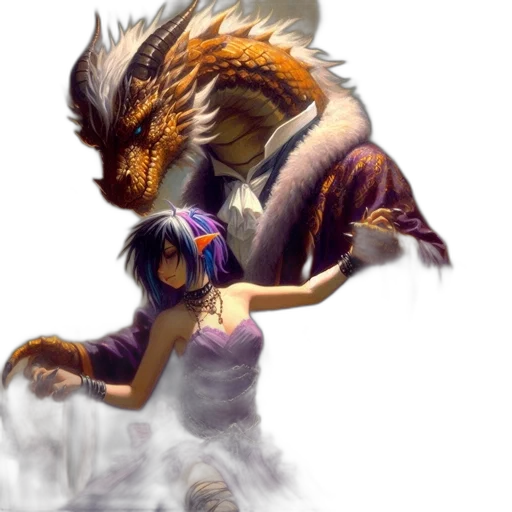 dragon, creature, staff, weapon transparent PNG cut-out