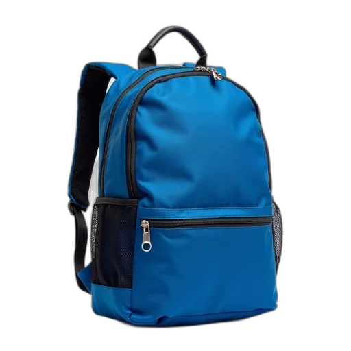 jacket, 3d render, blue, backpack transparent PNG cut-out