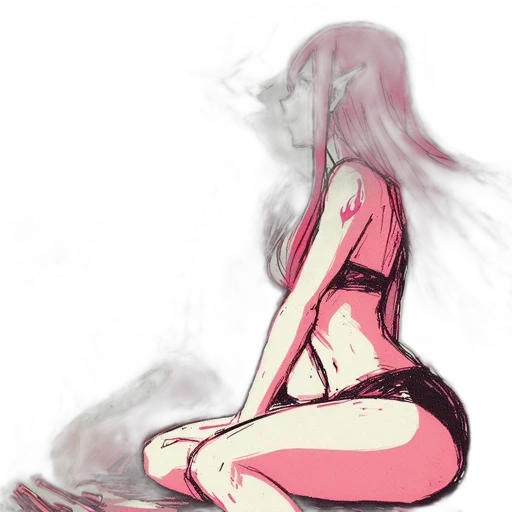 dress, mask, concept art, watercolor transparent PNG cut-out