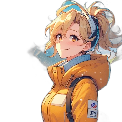 jacket, staff, weapon, robot transparent PNG cut-out