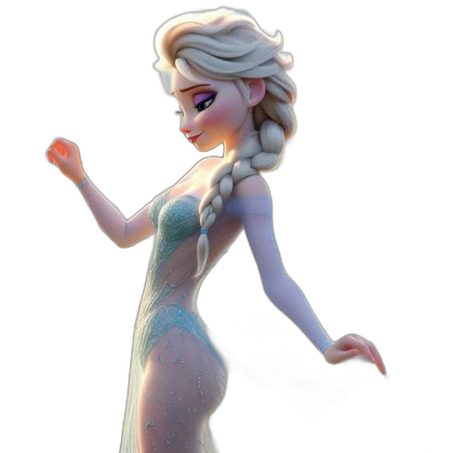dress, 3d render, concept art, cartoon transparent PNG cut-out