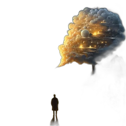concept art, fog, outer space, dawn transparent PNG cut-out