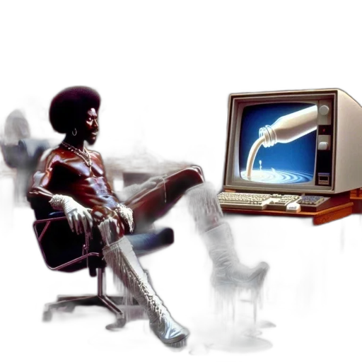 robot, furniture, weapon, vaporwave transparent PNG cut-out