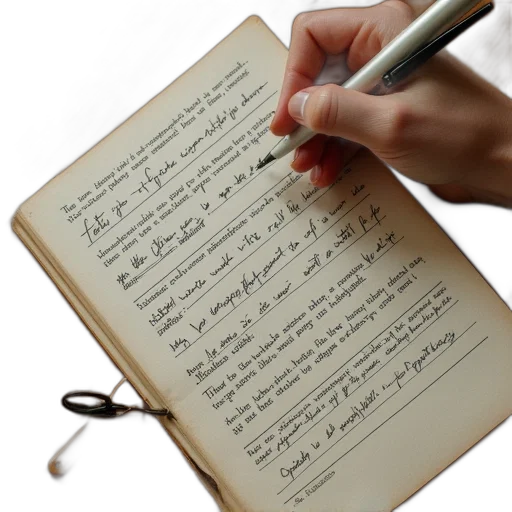 photorealistic, book, how, write transparent PNG cut-out