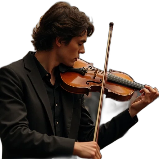 violin, player, person transparent PNG cut-out