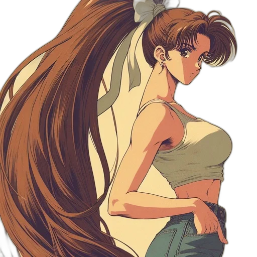 dress, hair, jacket, anime transparent PNG cut-out