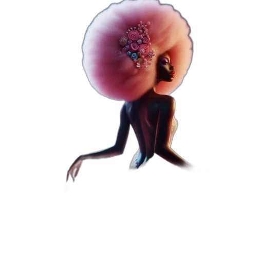 flower, creature, hair, crown transparent PNG cut-out