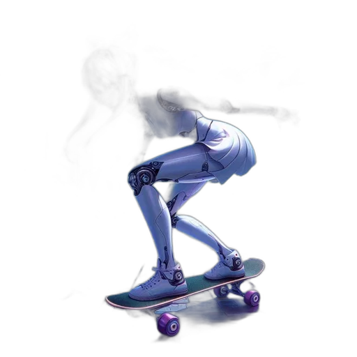 robot, concept art, 3d render, vaporwave transparent PNG cut-out