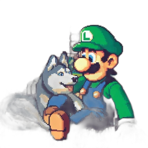 staff, animal, mask, pixel art transparent PNG cut-out