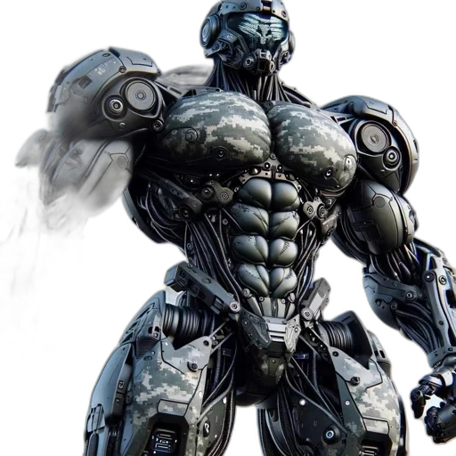 robot, concept art, 3d render, comic book art transparent PNG cut-out