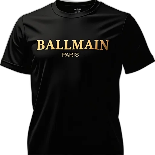 black, shirt, ballmain, paris transparent PNG cut-out