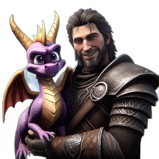 dragon, staff, fantasy art, concept art transparent PNG cut-out