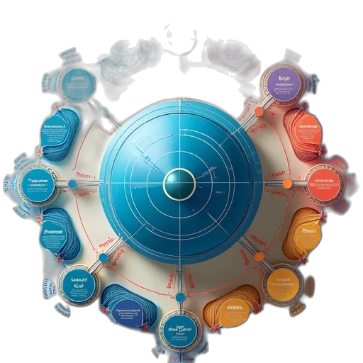 infographic, showing, three, core transparent PNG cut-out