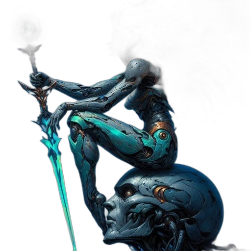 staff, sword, robot, creature transparent PNG cut-out