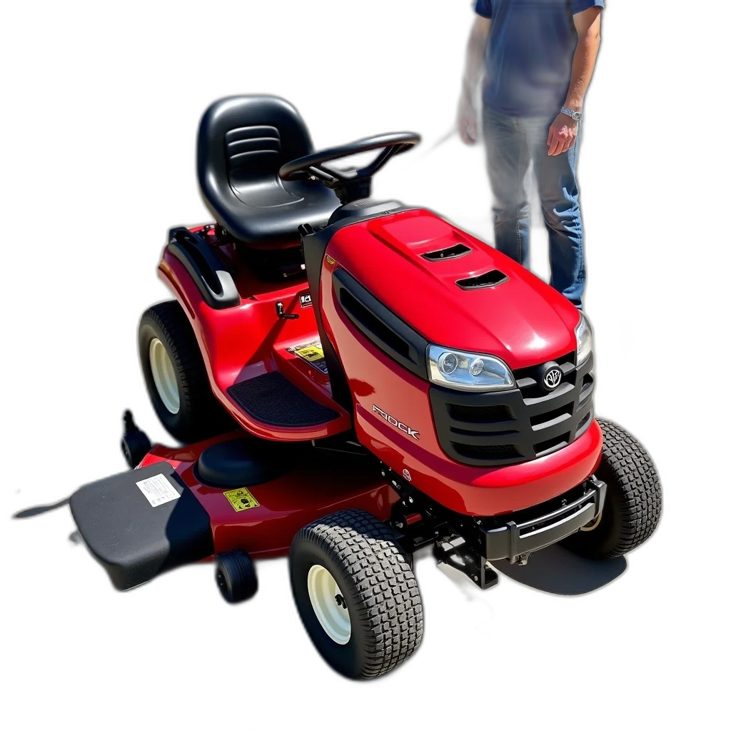 robot, car, 3d render, red transparent PNG cut-out
