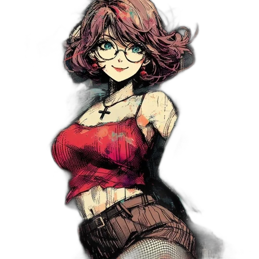 dress, hat, staff, face transparent PNG cut-out