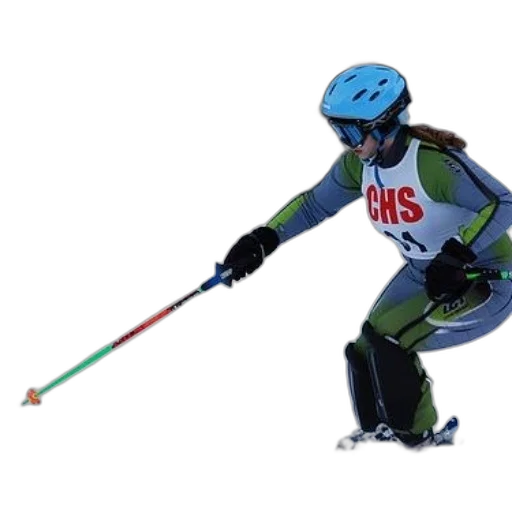 staff, photorealistic, 3d render, skier transparent PNG cut-out