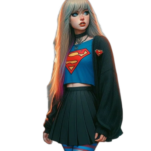dress, comic book art, concept art, fantasy art transparent PNG cut-out