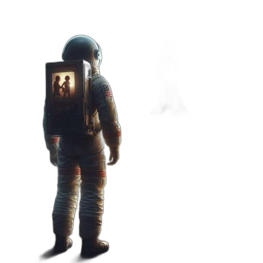 robot, jacket, mask, staff transparent PNG cut-out