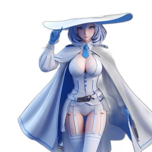 concept art, 3d render, fantasy art, blue transparent PNG cut-out