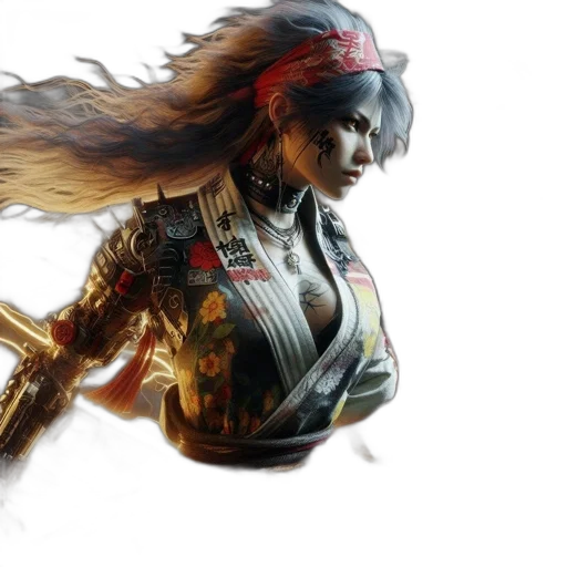 concept art, cyberpunk, fantasy art, comic book art transparent PNG cut-out
