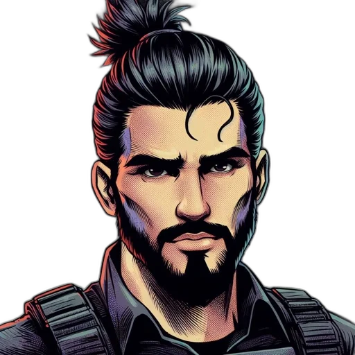 face, comic book art, cartoon, concept art transparent PNG cut-out