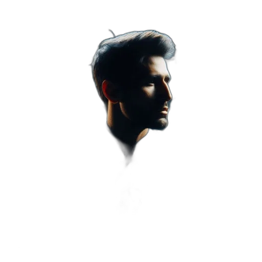 face, jacket, hair, robot transparent PNG cut-out