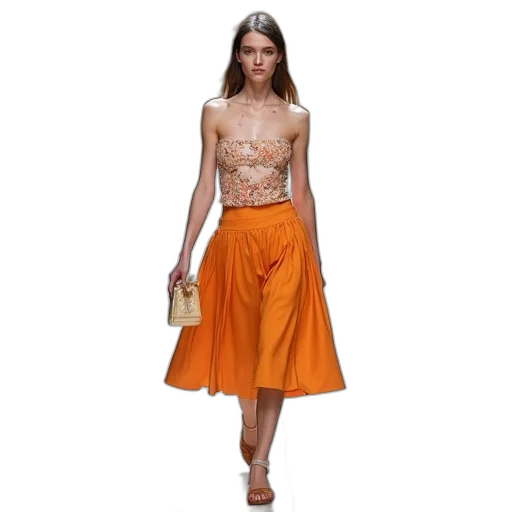 dress, earth tones, golden, fashion transparent PNG cut-out