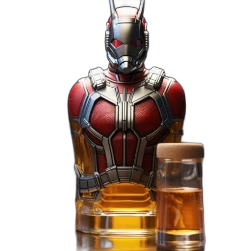 bottle, robot, 3d render, concept art transparent PNG cut-out