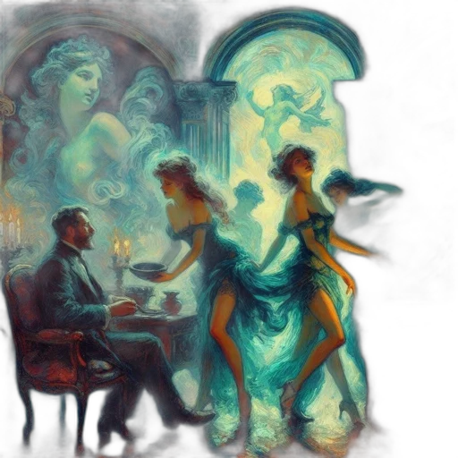 concept art, fantasy art, oil painting, comic book art transparent PNG cut-out
