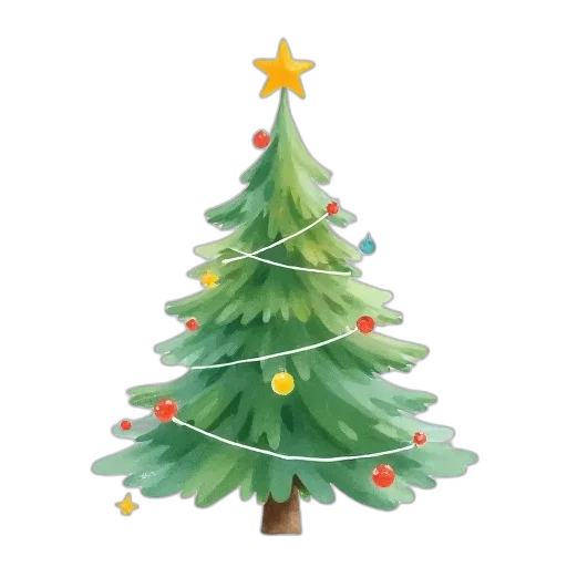 tree, photorealistic, 3d render, christmas transparent PNG cut-out