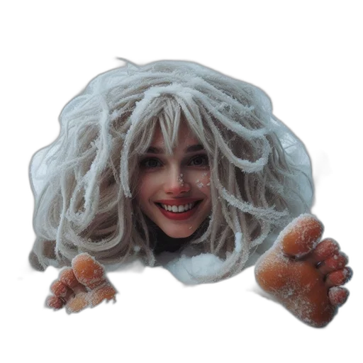 creature, hair, mask, face transparent PNG cut-out