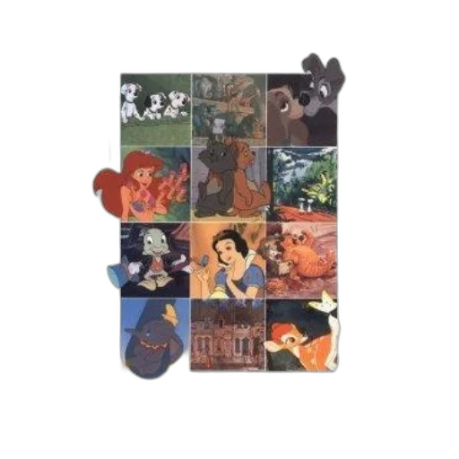 image, collage, disney, characters transparent PNG cut-out
