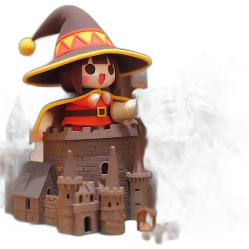 hat, staff, 3d render, concept art transparent PNG cut-out