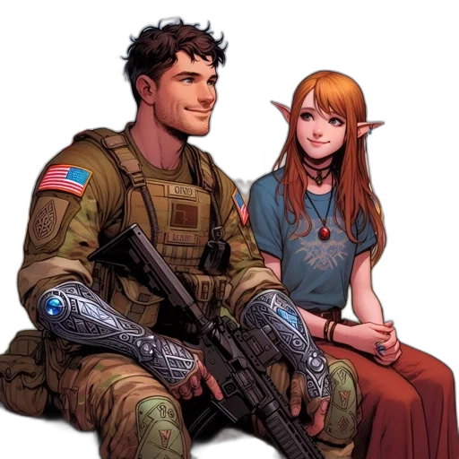 weapon, jacket, comic book art, concept art transparent PNG cut-out