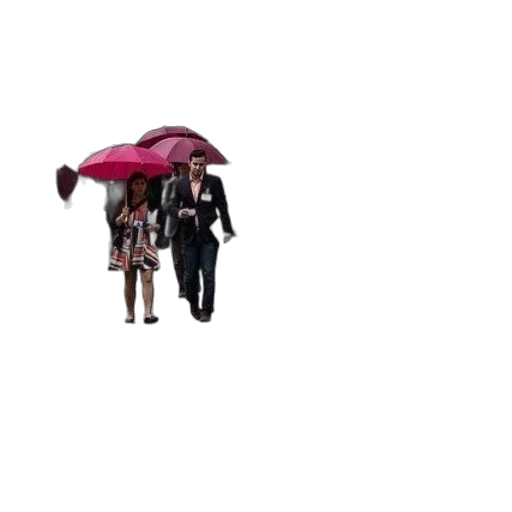 umbrella, jacket, hat, dress transparent PNG cut-out